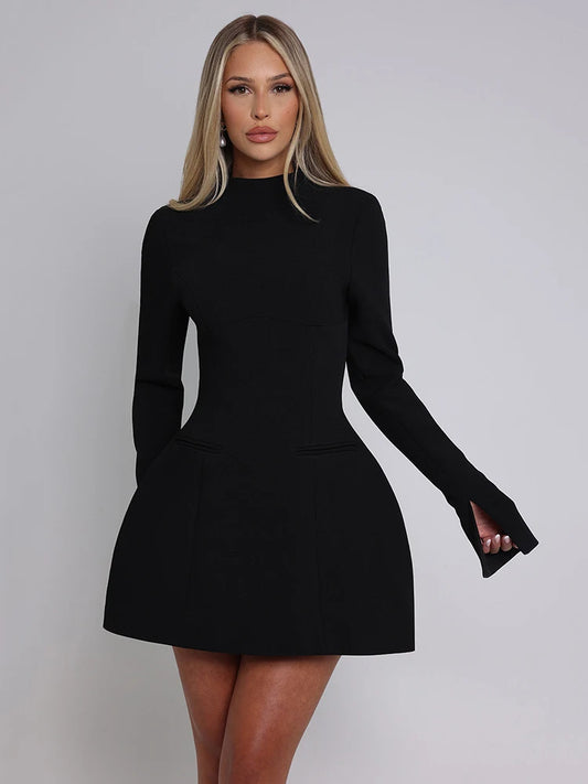 Short long-sleeve dress PIPA-AV COLLECTION