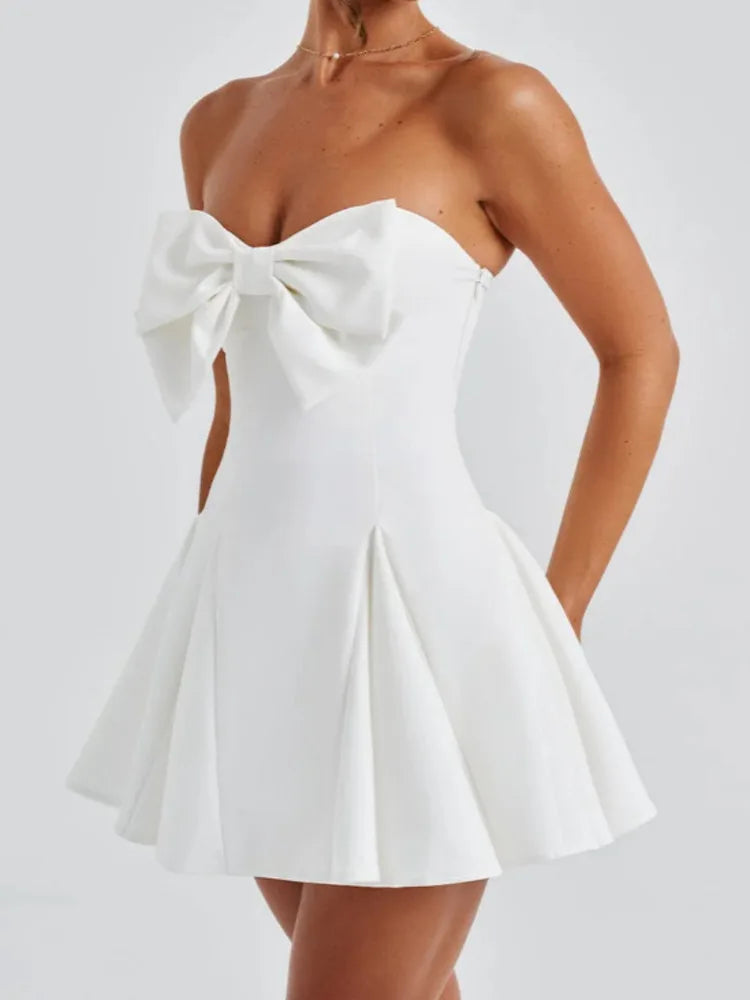 short bow dress PIPA-AV COLLECTION