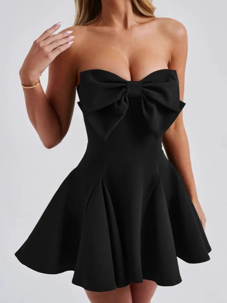 short bow dress PIPA-AV COLLECTION